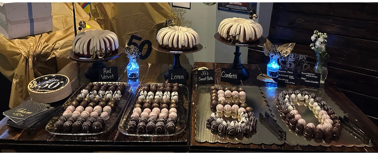 Anniversary Sweet Ball Designs (Price varies. Made to order. JG's Sweet Balls designs for sweet occasions.)